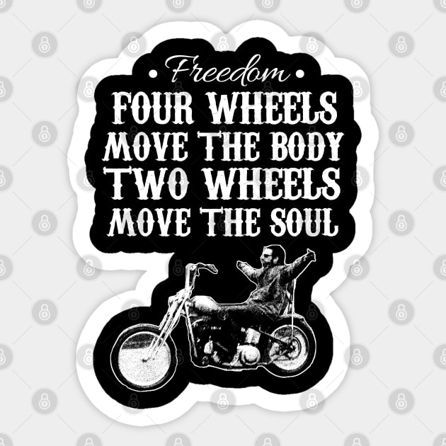 Two Wheels Move The Soul Sticker by Meetts